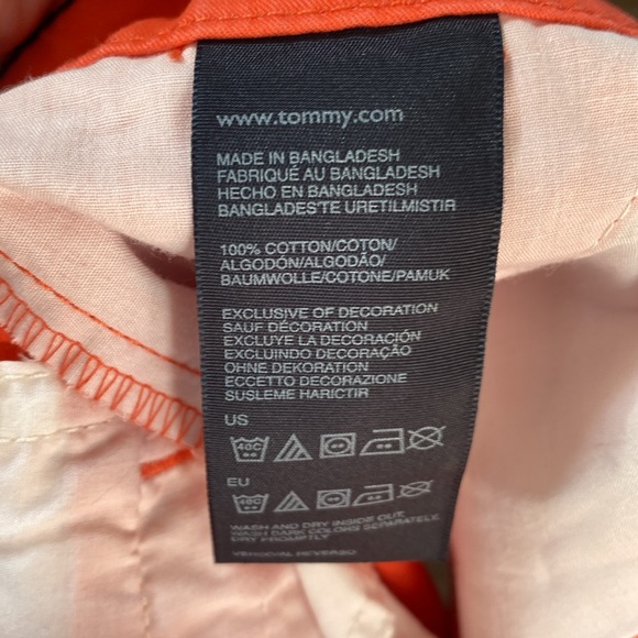 Tommy Hilfer Nautical shorts orange / navy blue sail boats size 8 - Picture 5 of 6